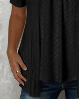 Blouse femme | Top à manches courtes avec gilet ouvert