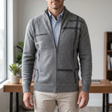 Cardigan homme à col montant zippé | Sorties décontractées