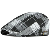 Casquette plate homme à motif écossais | Sorties en ville
