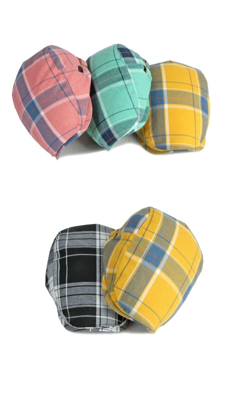 Casquette plate homme à motif écossais | Sorties en ville