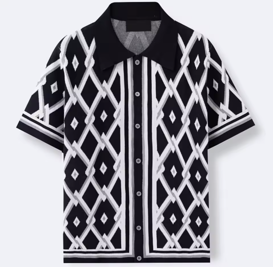 Chemise à manches courtes motif géométrique | Sorties estivales