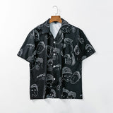 Chemise homme | Chemise d'été à imprimé artistique