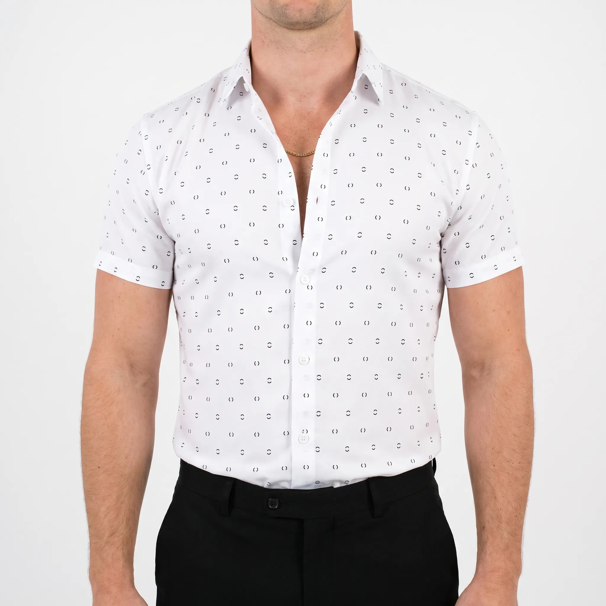 Chemise homme | Chemise d'été à imprimé subtil