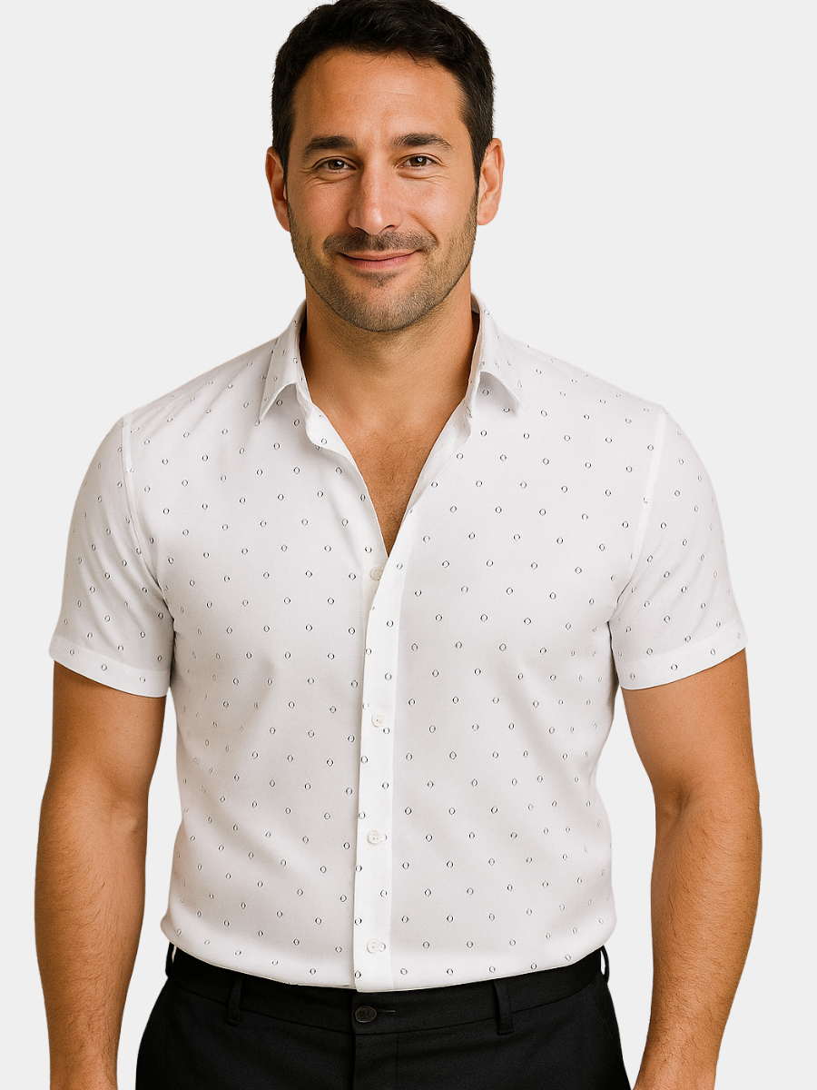 Chemise homme | Chemise d'été à imprimé subtil