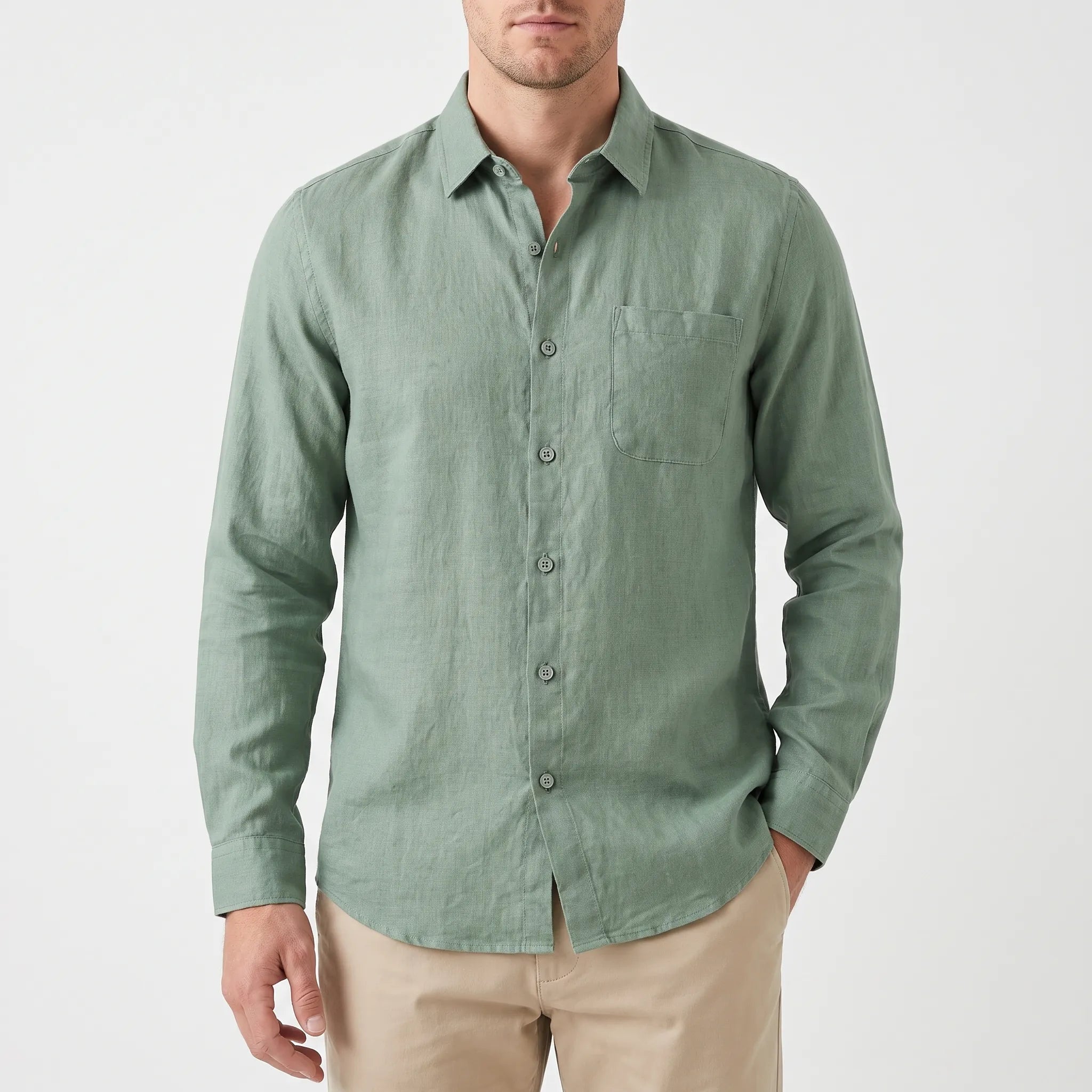 Chemise homme | Manches longues et coupe décontractée