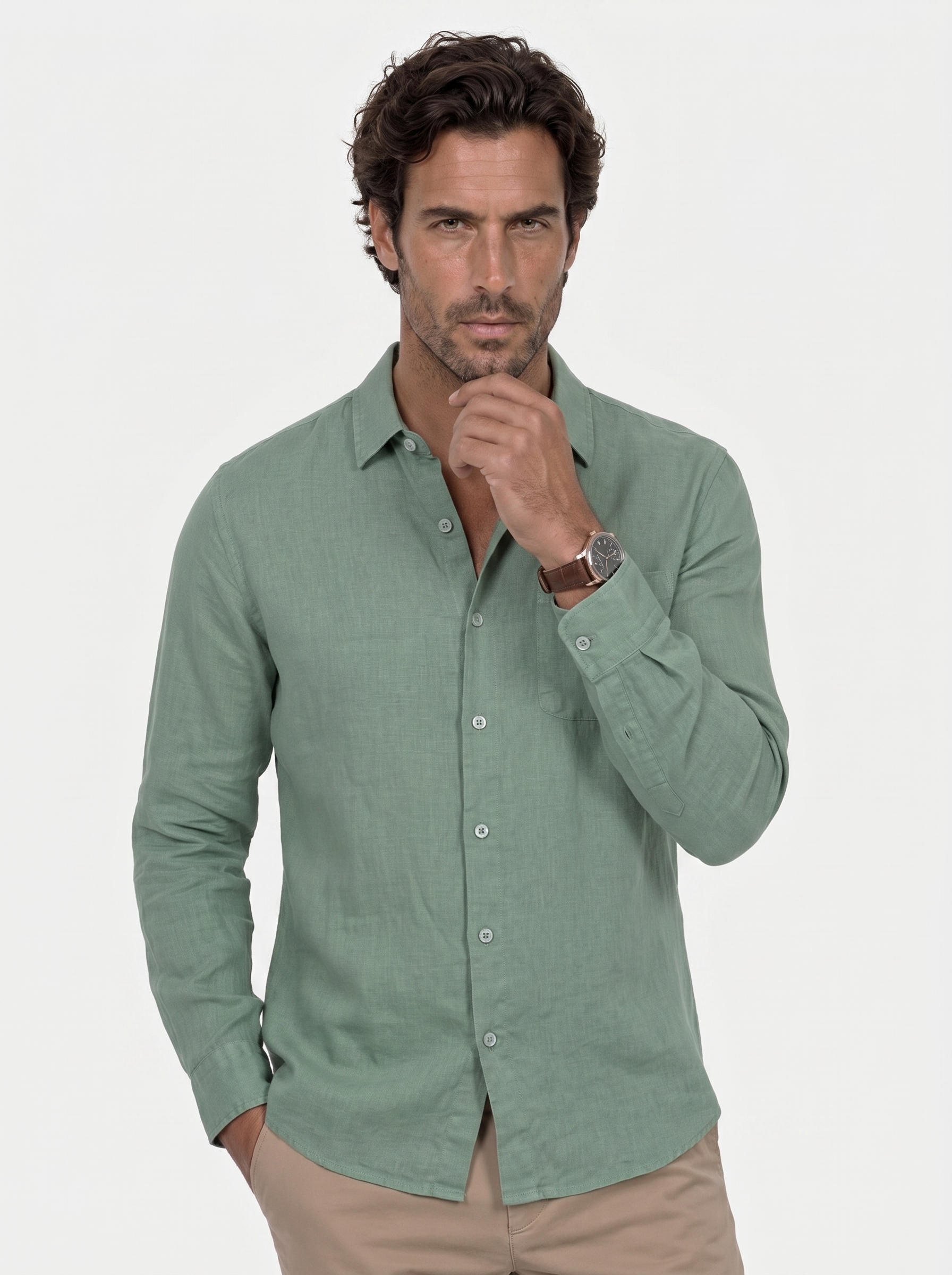 Chemise homme | Manches longues et coupe décontractée