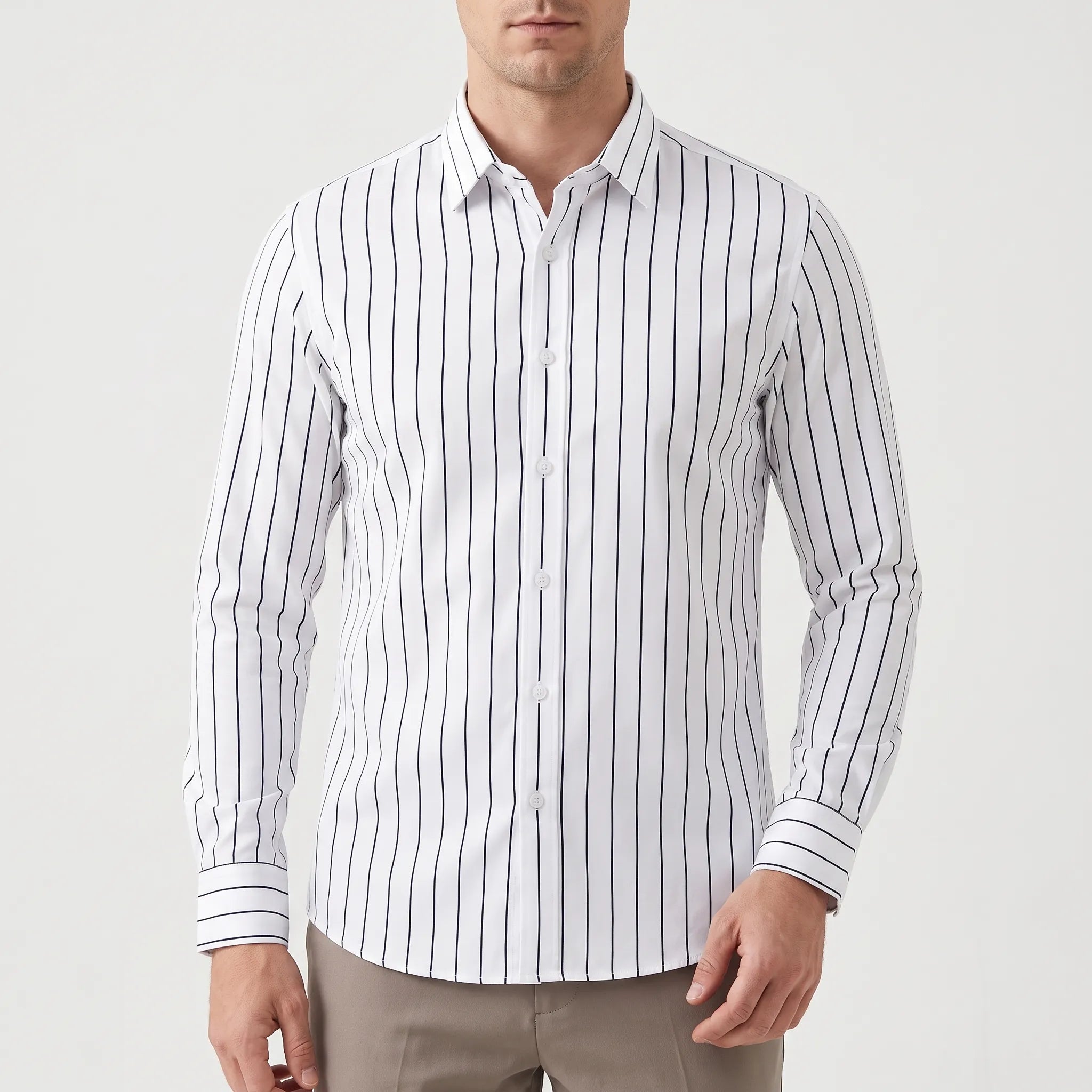 Chemise homme manche longue à rayures | Tenue de bureau