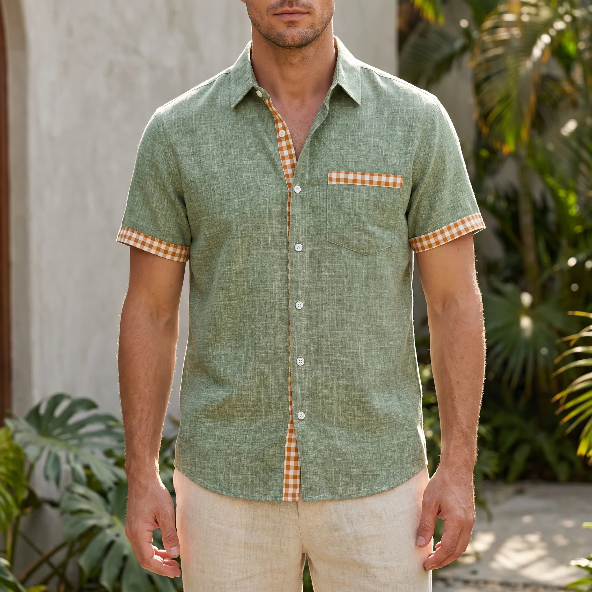 Chemise manche courte homme décontractée | Sorties décontractées