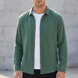 Chemise texturée à manches longues | Sorties décontractées