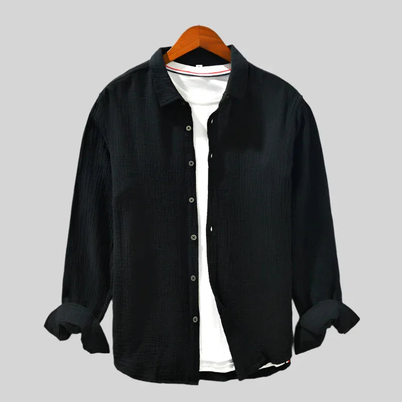 Chemise texturée à manches longues | Sorties décontractées