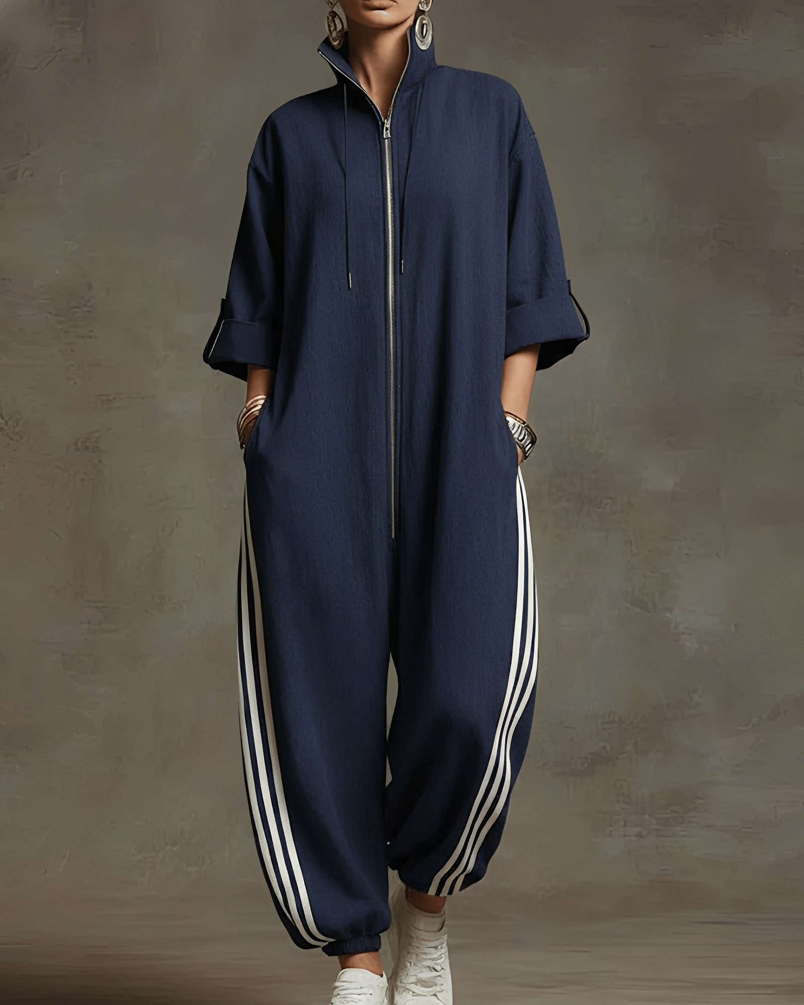 Combinaison femme | Combinaison oversize zippée à capuche