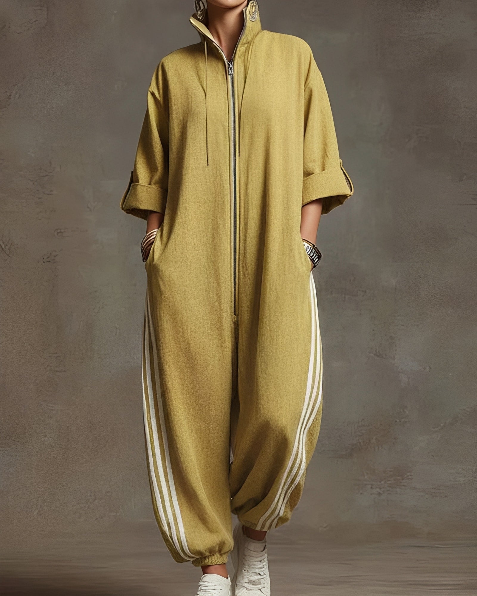 Combinaison femme | Combinaison oversize zippée à capuche