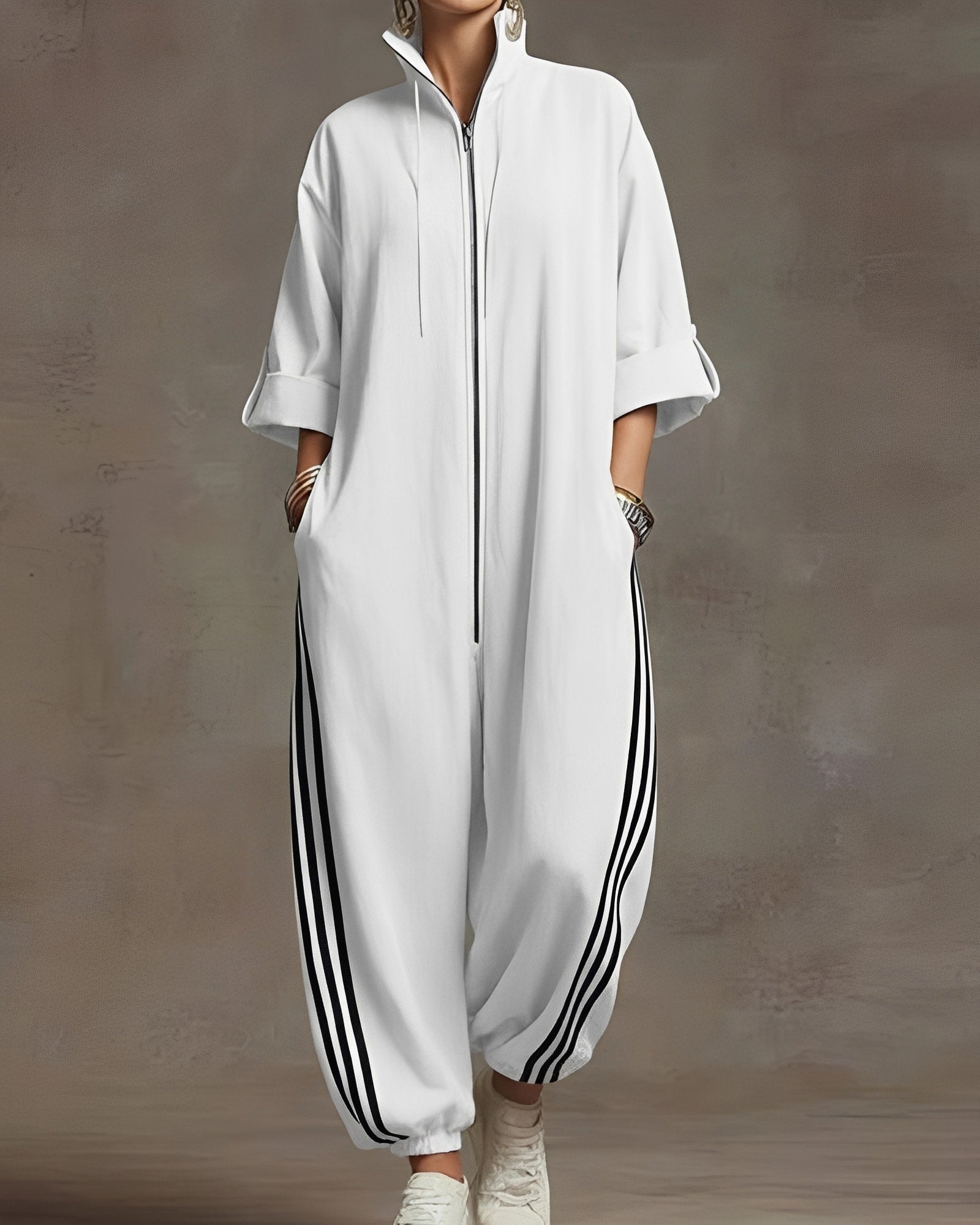 Combinaison femme | Combinaison oversize zippée à capuche