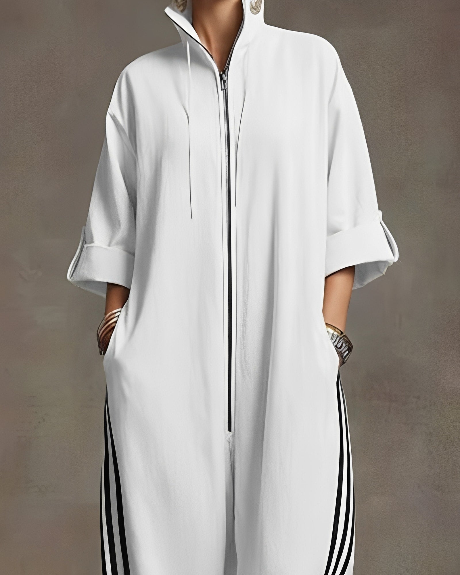 Combinaison femme | Combinaison oversize zippée à capuche