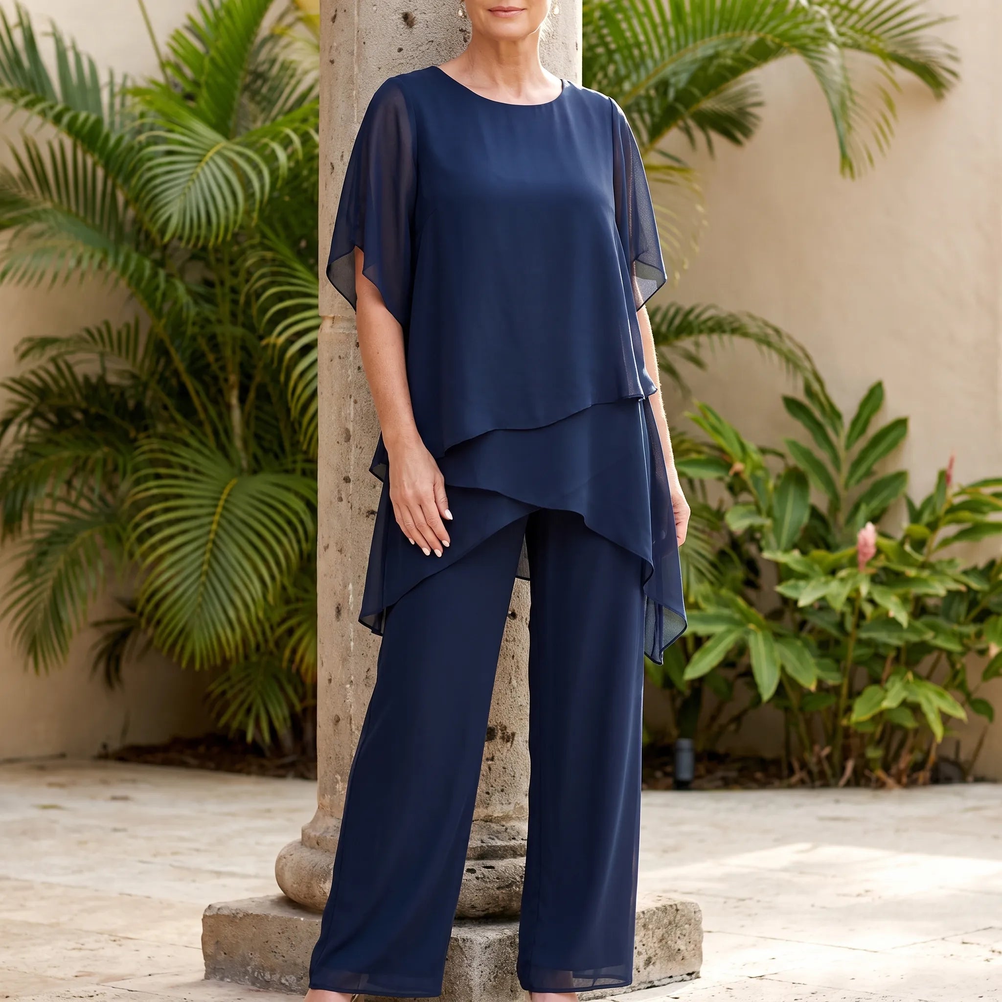 Ensemble femme | Ensemble deux pièces élégant avec pantalon large