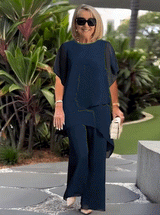 Ensemble femme | Ensemble deux pièces élégant avec pantalon large