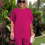 Ensemble femme | Ensemble deux pièces élégant avec pantalon large