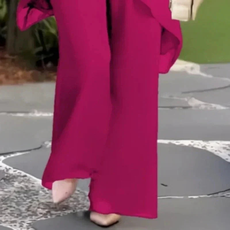 Ensemble femme | Ensemble deux pièces élégant avec pantalon large