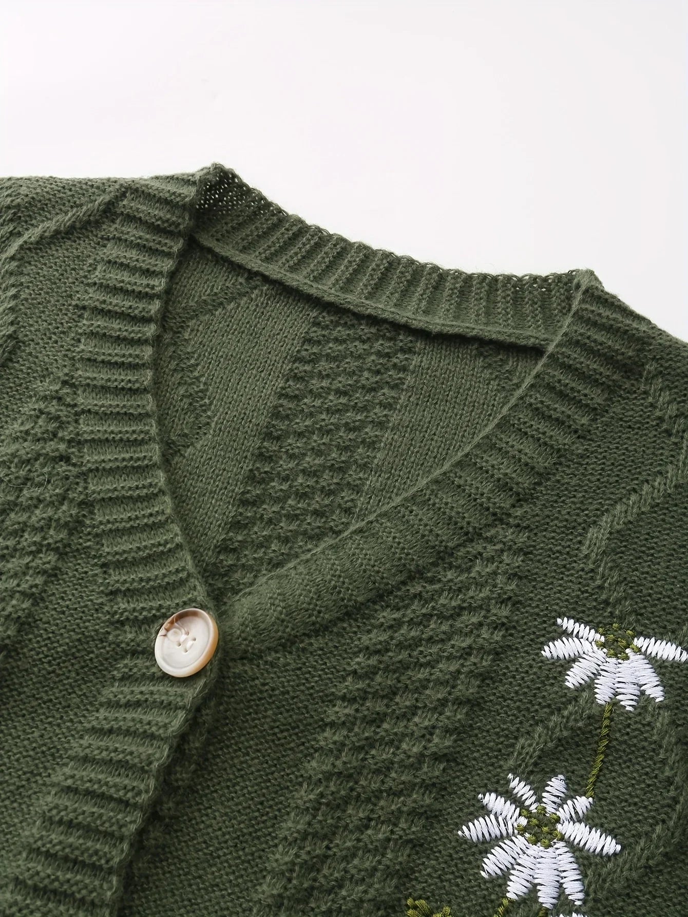 Gilet en maille oversize à motif floral | Superposition décontractée
