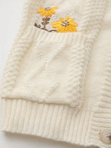 Gilet en maille oversize à motif floral | Superposition décontractée