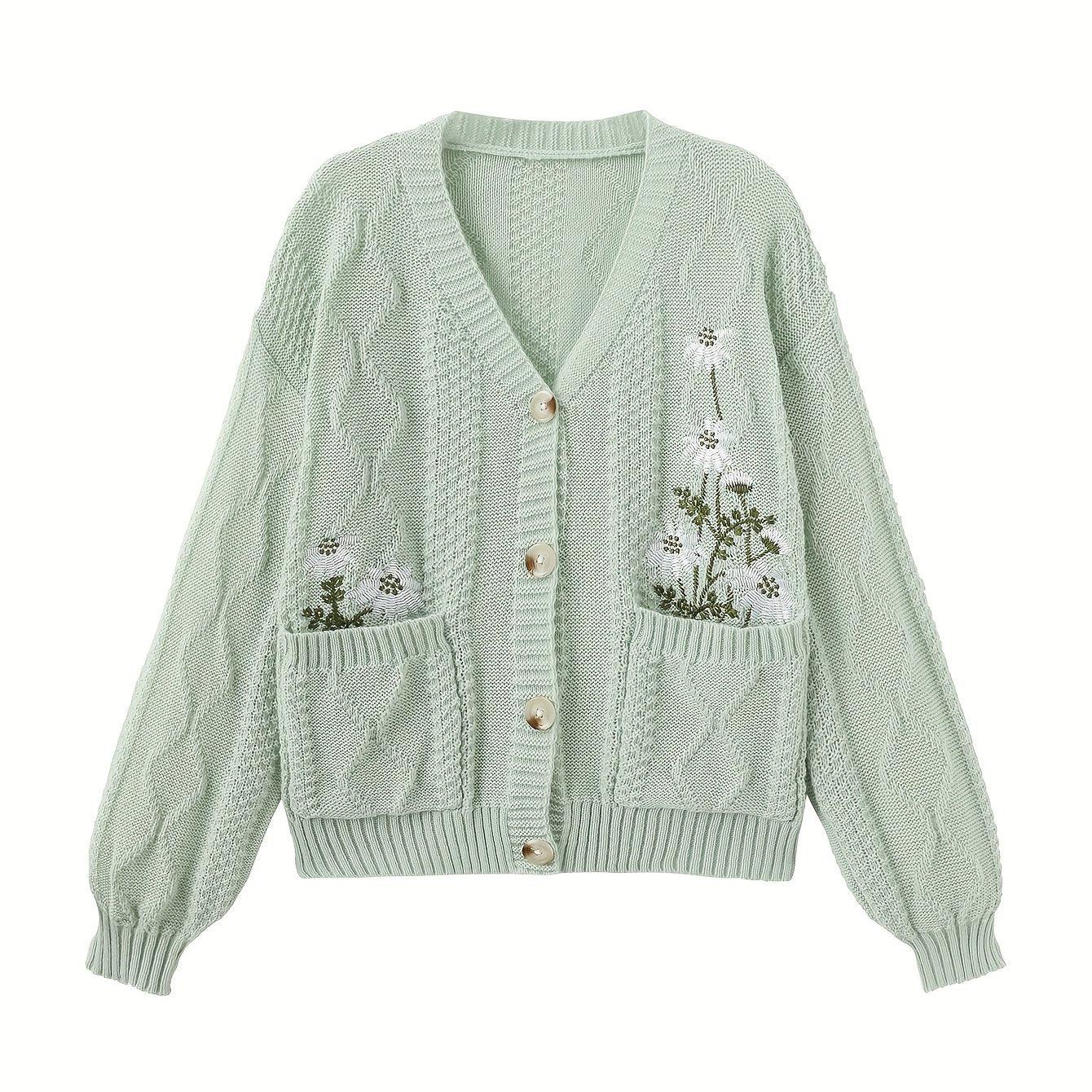 Gilet en maille oversize à motif floral | Superposition décontractée