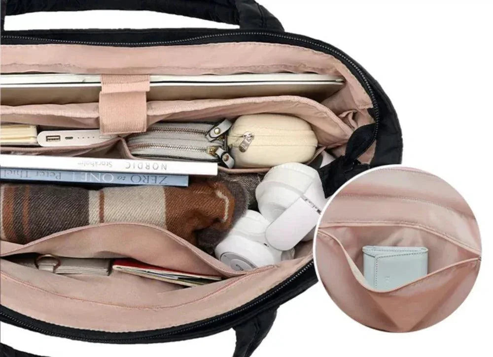 Grand sac cabas femme matelassé | Aller aux cours