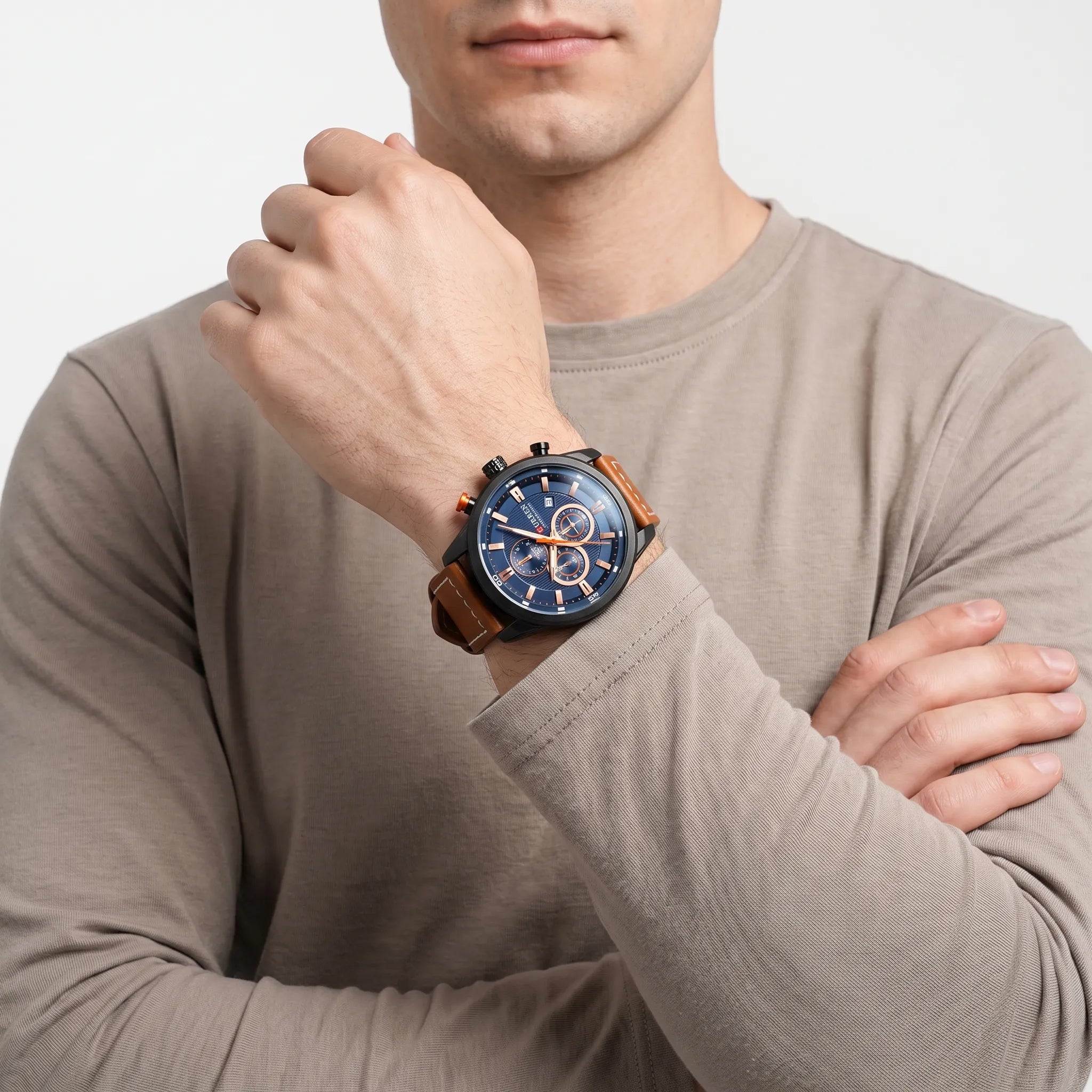 Imposante montre chronographe sport homme | Port au quotidien