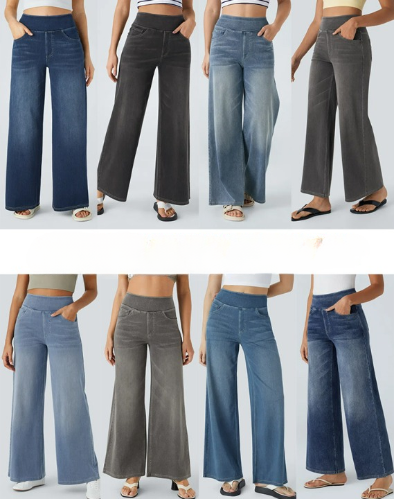 Jean large femme taille haute | Journées actives