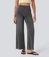Jean large femme taille haute | Journées actives