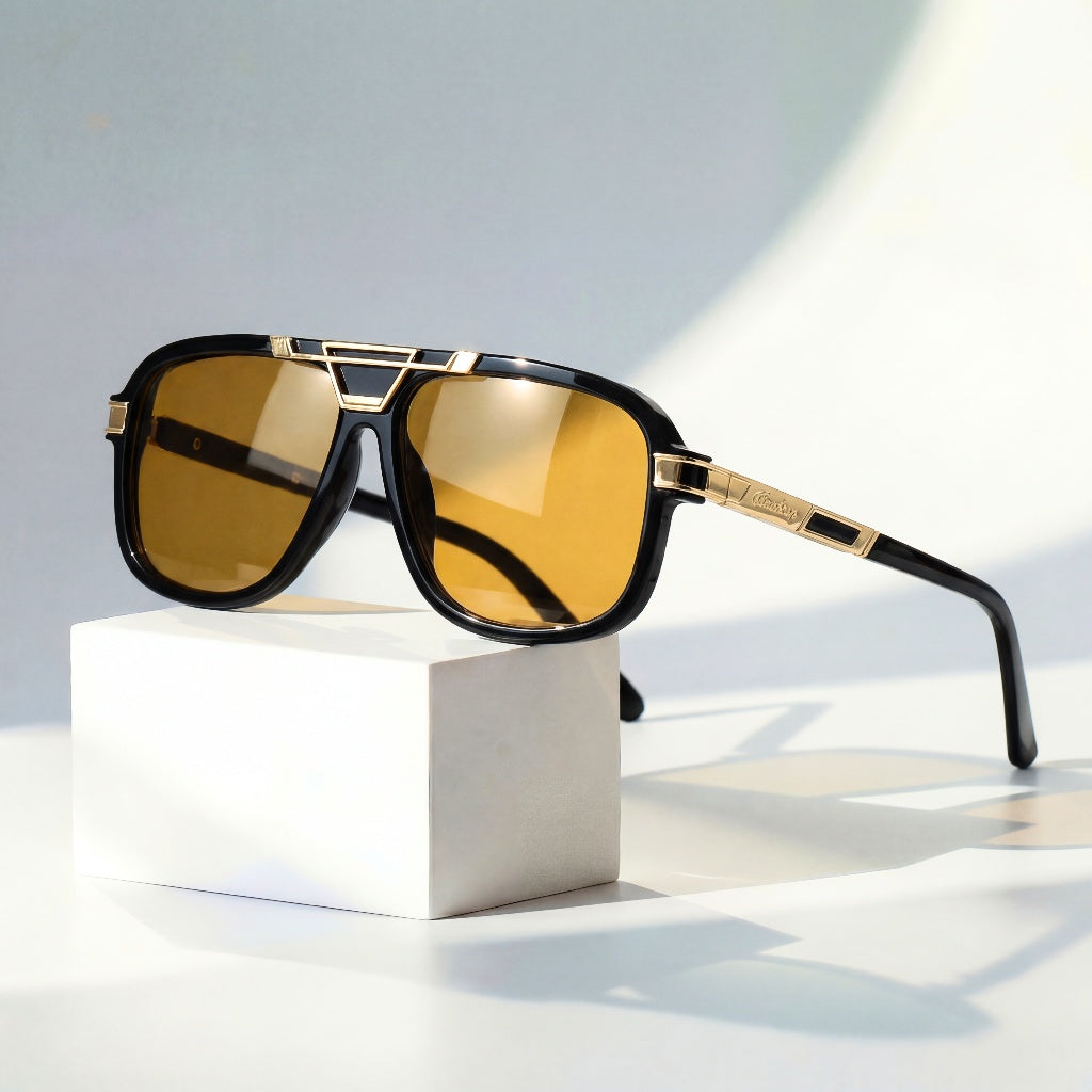 Lunettes de soleil homme | Lunettes aviateur rétro à verres dégradés