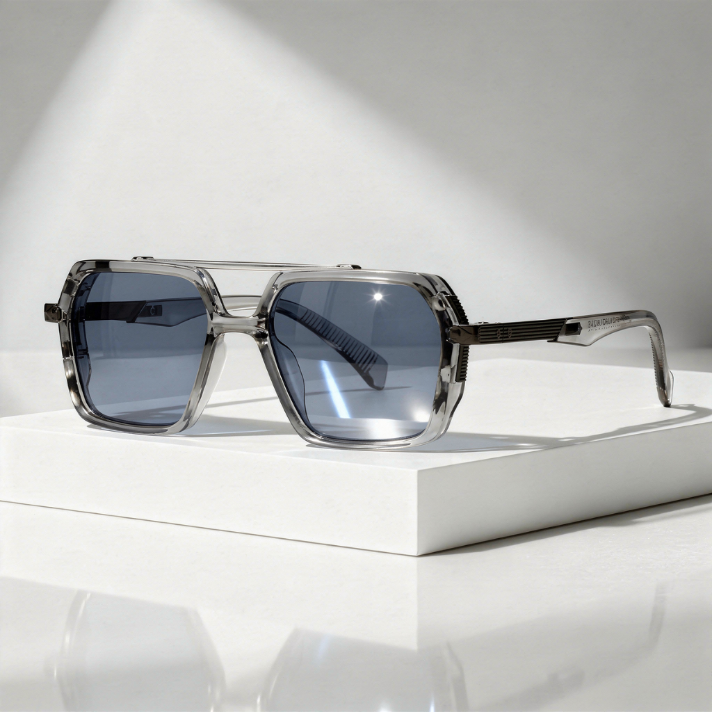 Lunettes de soleil homme | Lunettes de soleil carrées à monture de luxe