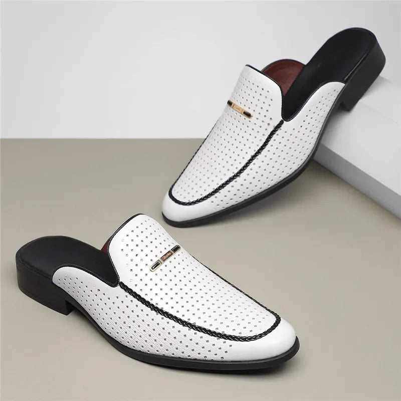 Mocassin mule perforé à dos ouvert | Sorties estivales