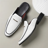 Mocassin mule perforé à dos ouvert | Sorties estivales