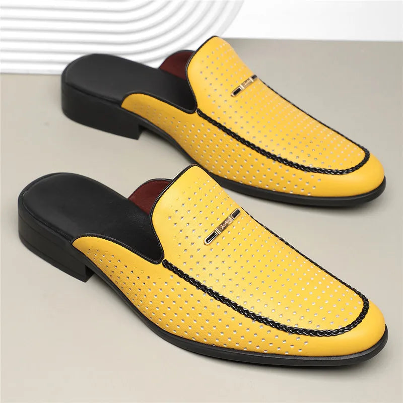 Mocassin mule perforé à dos ouvert | Sorties estivales
