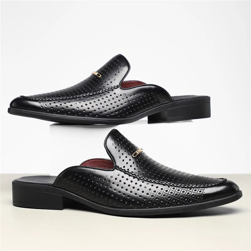 Mocassin mule perforé à dos ouvert | Sorties estivales