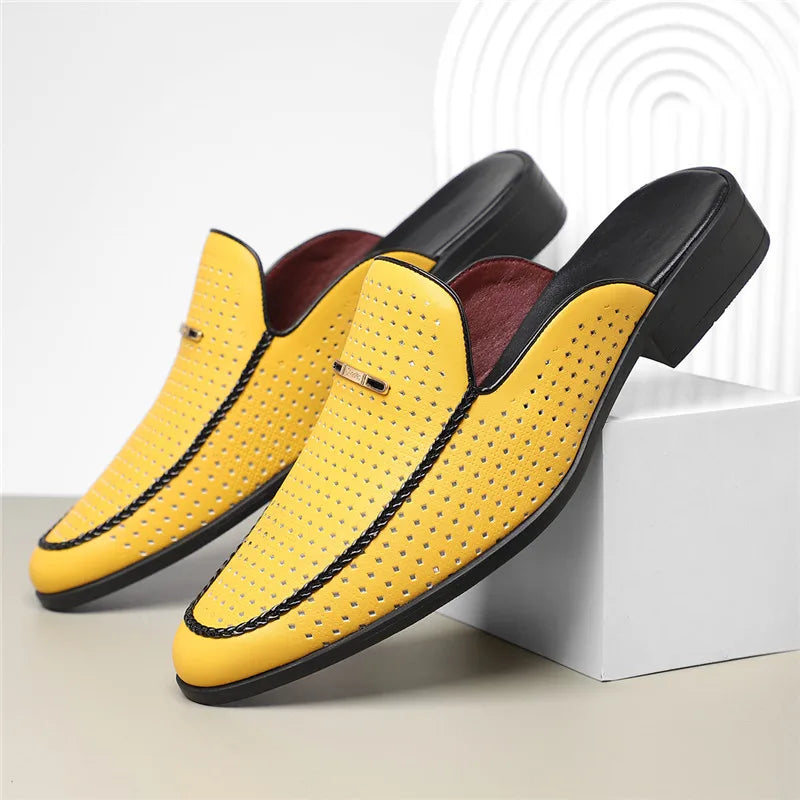 Mocassin mule perforé à dos ouvert | Sorties estivales