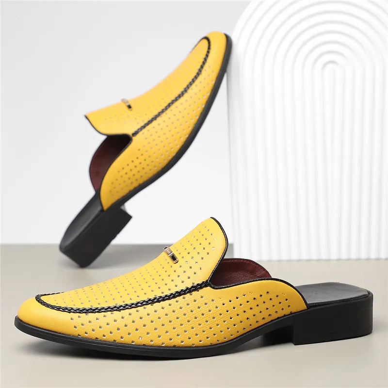 Mocassin mule perforé à dos ouvert | Sorties estivales