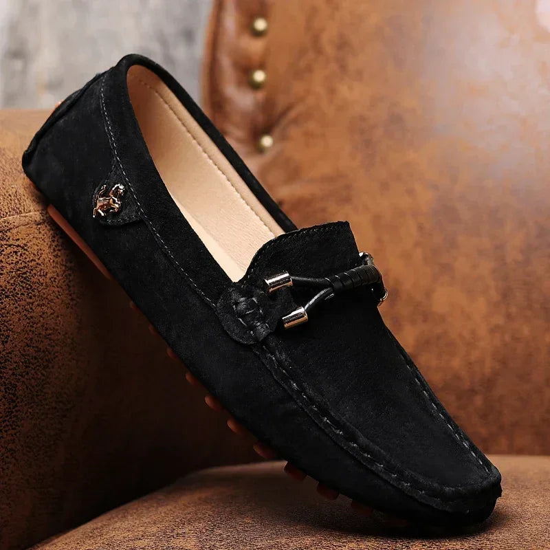 Mocassins homme | Chaussures à enfiler en daim avec semelle confortable