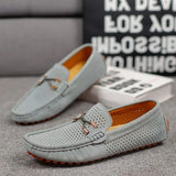 Mocassins homme | Chaussures à enfiler perforées avec détail nœud