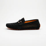 Mocassins homme | Chaussures à enfiler perforées avec détail nœud
