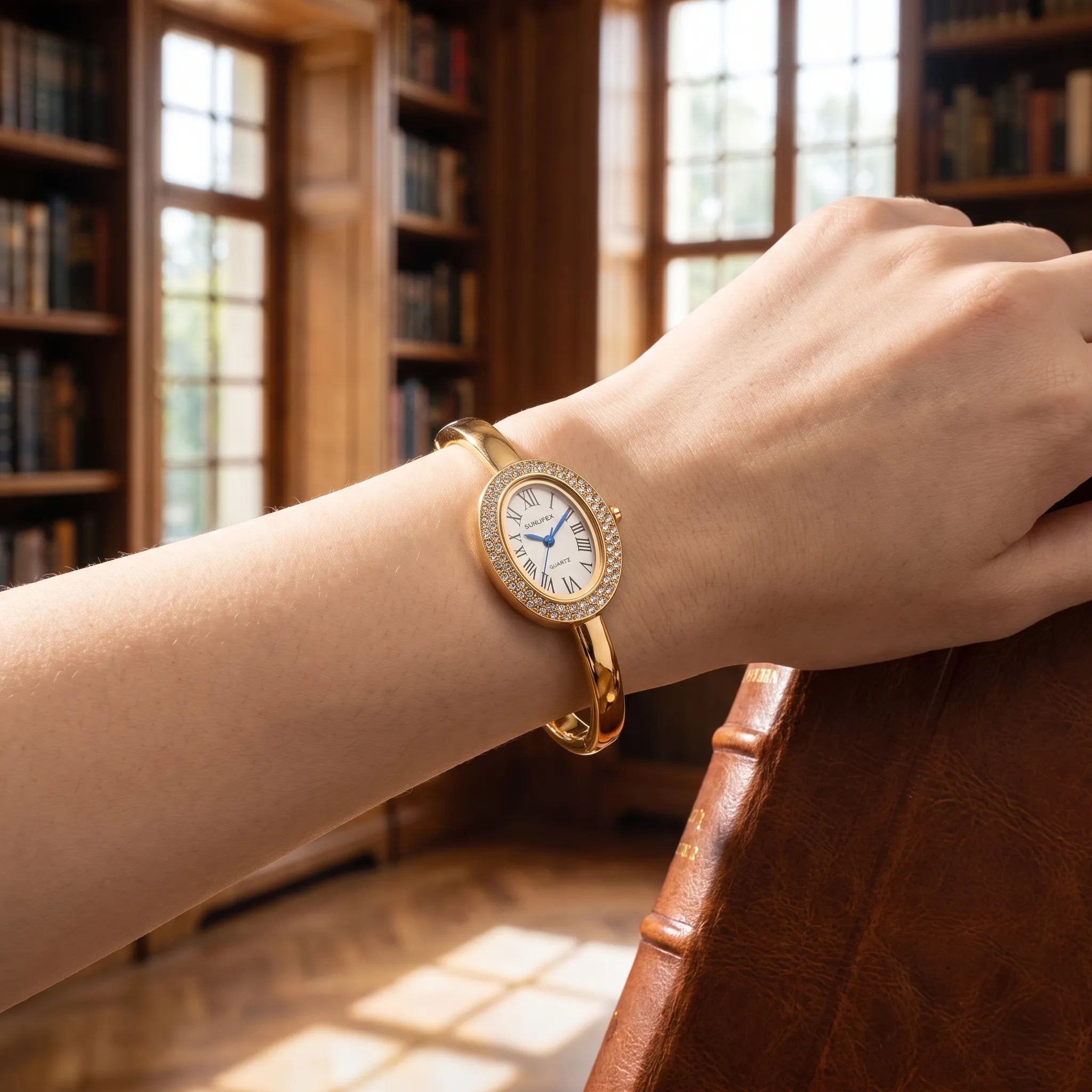 Montre femme | Montre-bracelet élégante à cadran ovale