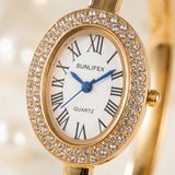 Montre femme | Montre-bracelet élégante à cadran ovale