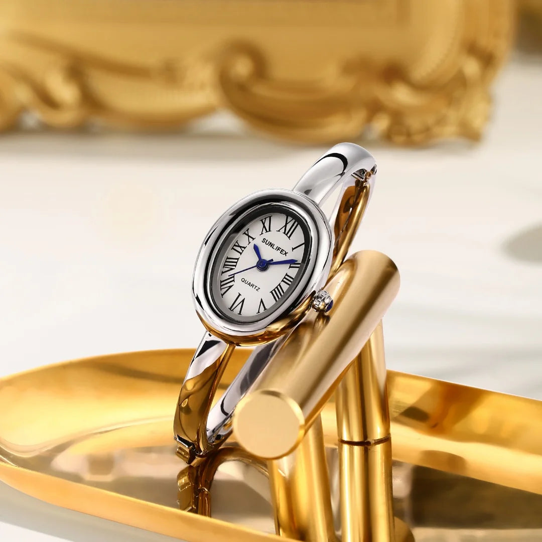 Montre femme | Montre-bracelet élégante à cadran ovale