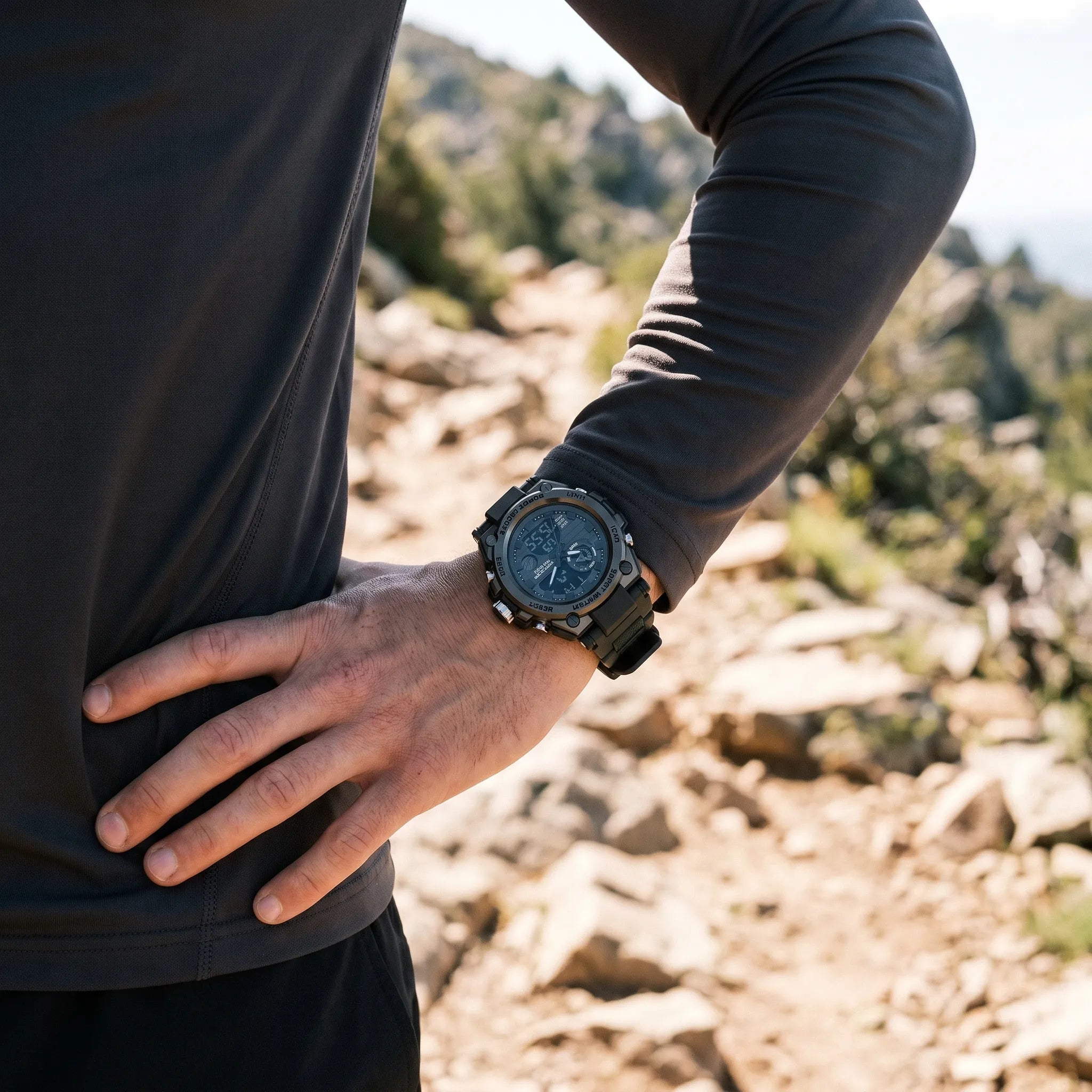 Montre tactique homme à affichage double | Activités de plein air