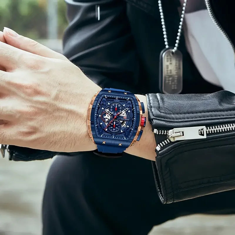 Montre tonneau sportive | Tenue de tous les jours