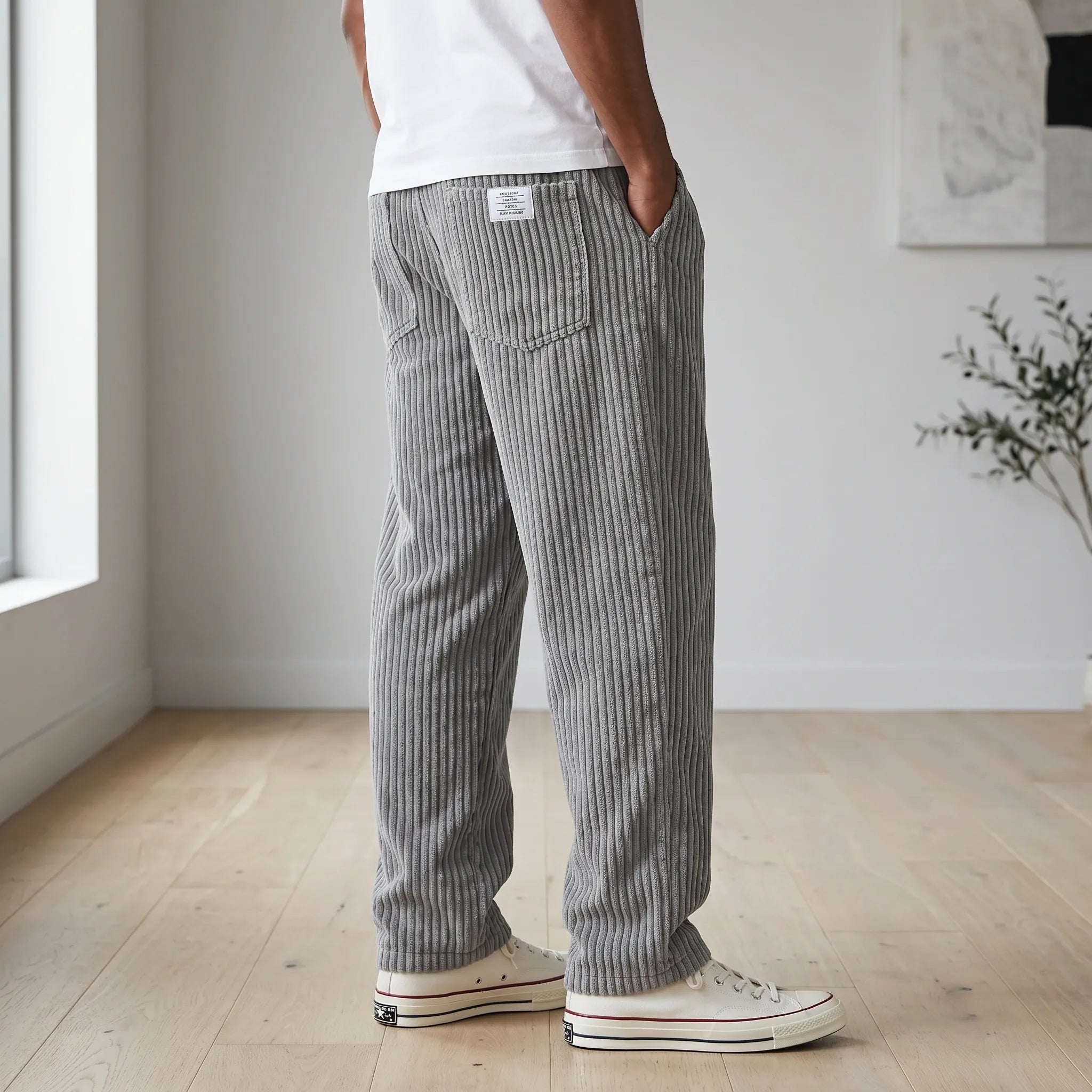 Pantalon texturé à coupe ample | Sorties décontractées