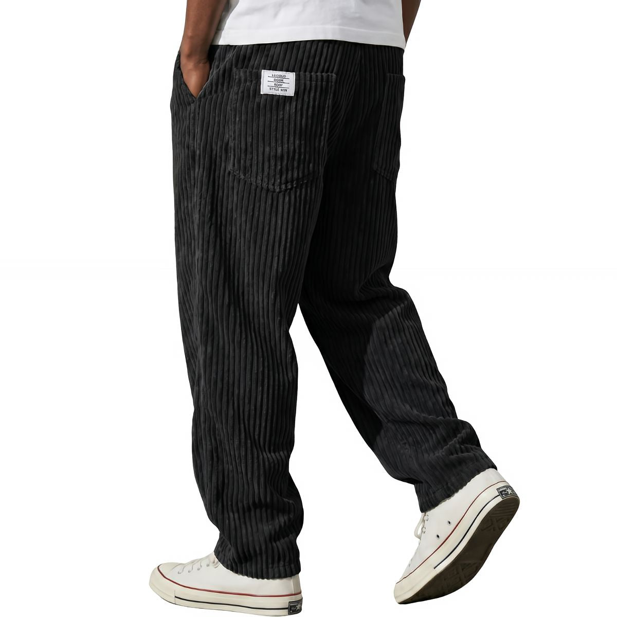 Pantalon texturé à coupe ample | Sorties décontractées