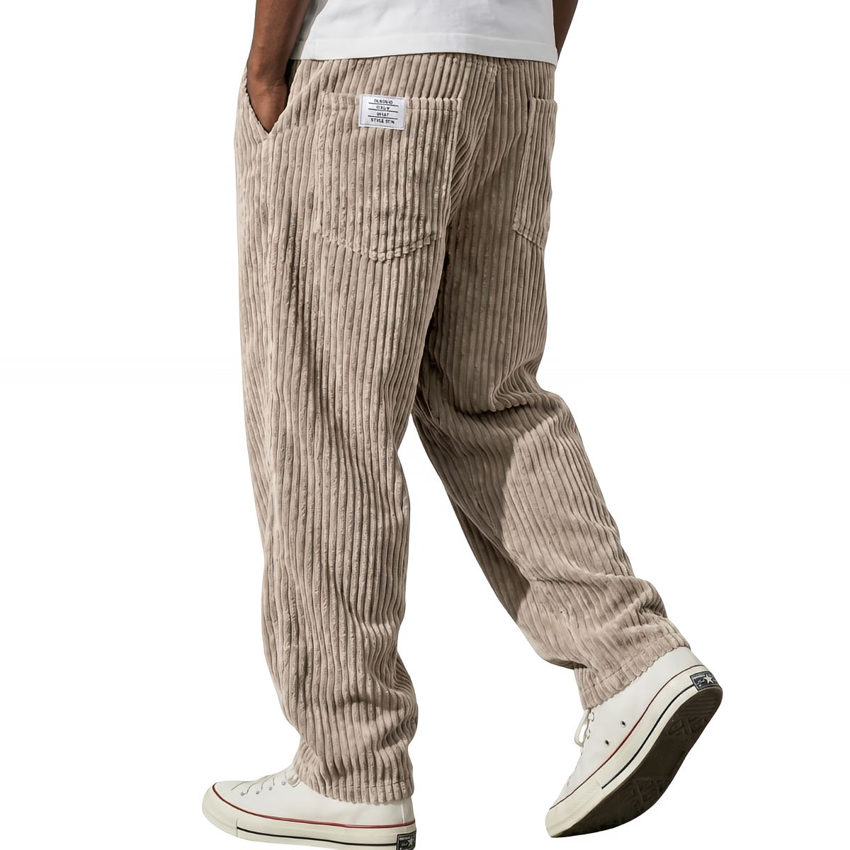 Pantalon texturé à coupe ample | Sorties décontractées