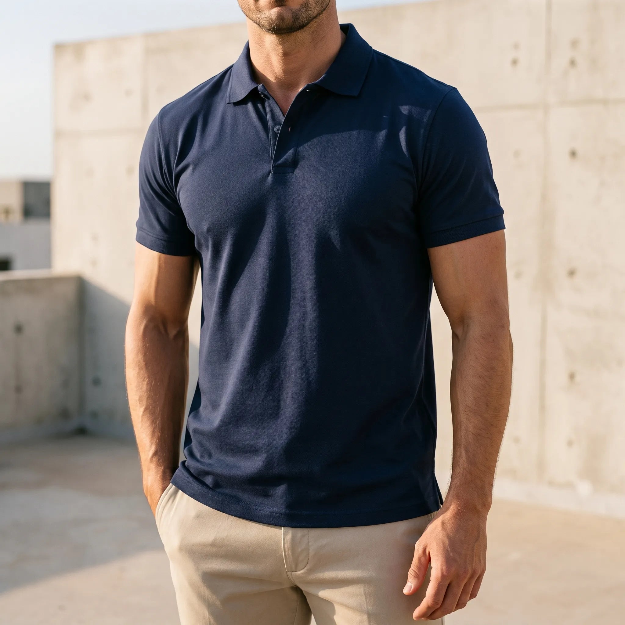 Polo homme | Polo coupe slim à col