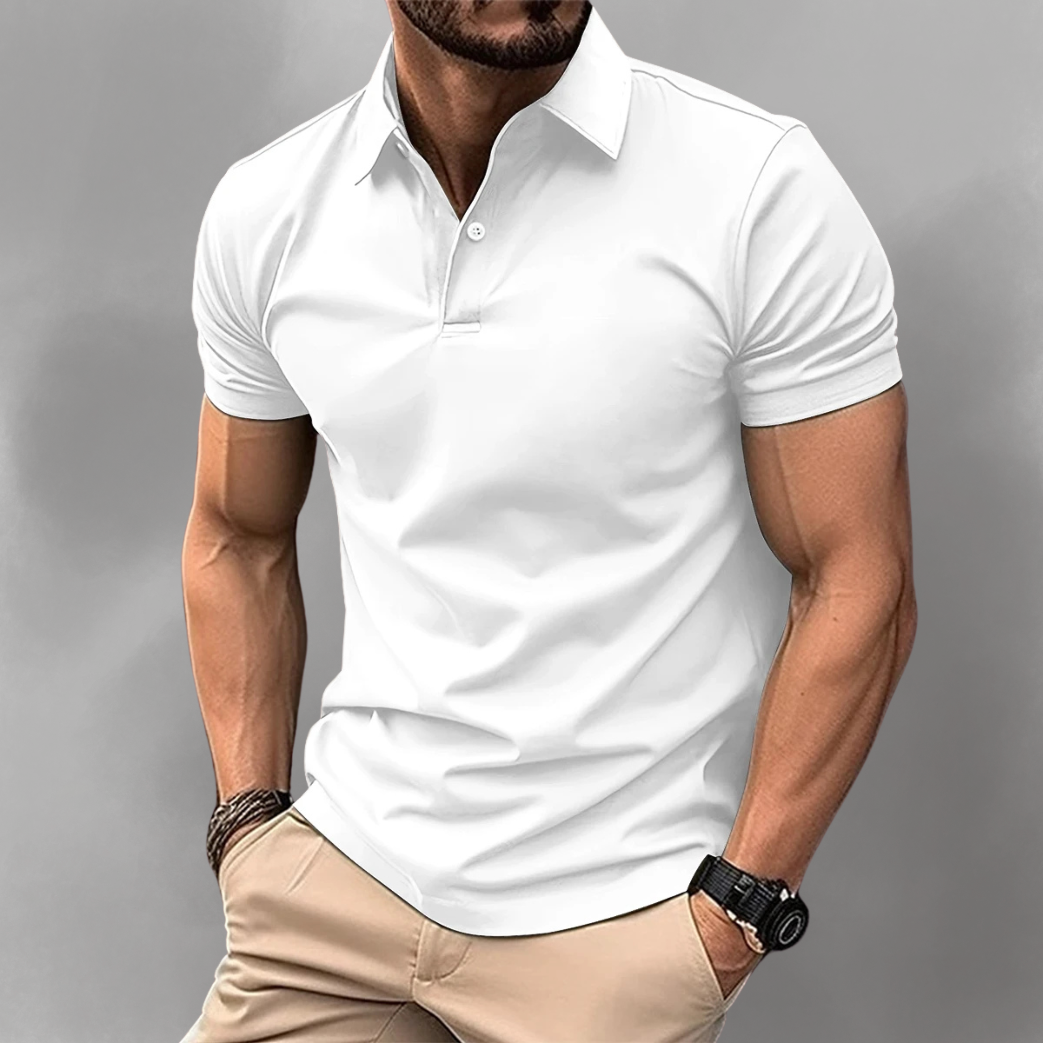 Polo homme | Polo coupe slim à col
